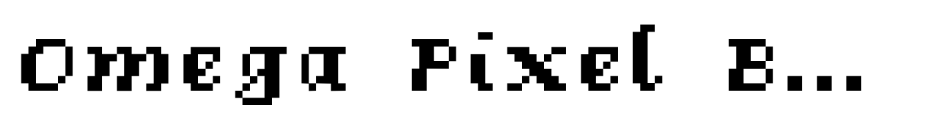 Omega Pixel Bold Italic